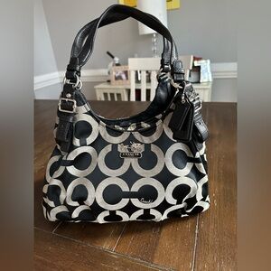 Coach Maggie triple zip hobo bag